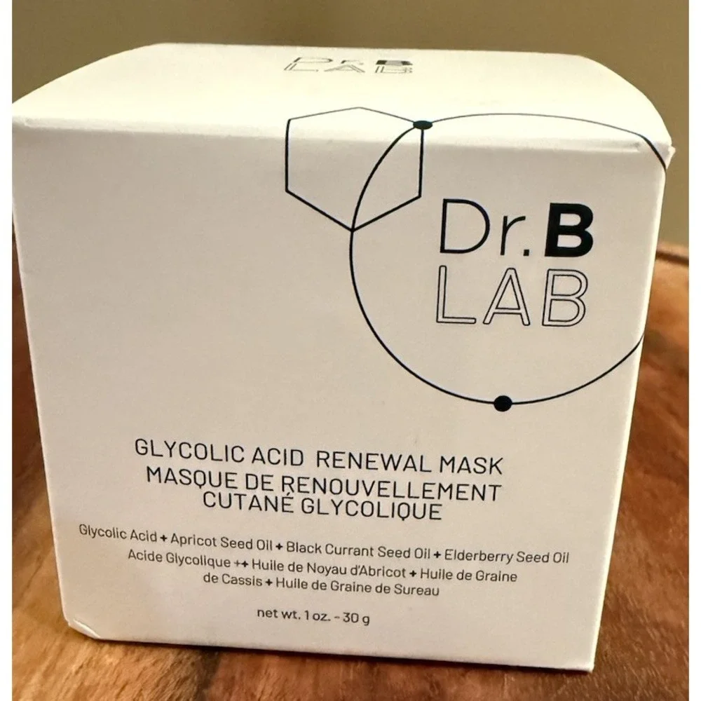 Dr. B Lab Glycolic Acid Renewal Mask 1oz Refines‎ Skin Texture! 99$